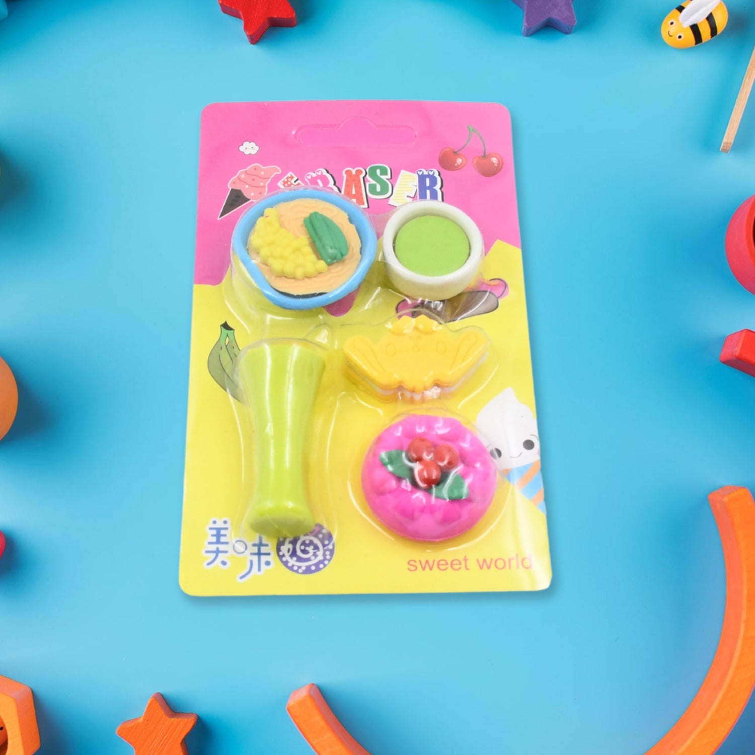 3D Mix Design Fancy & Stylish Colorful Erasers, Mini Eraser Creative Cute Novelty Eraser for Children Different Designs Eraser Set for Return Gift, Birthday Party, School Prize (1 Set) 3D Mix Design Fancy & Stylish Colorful Erasers, Mini Eraser Creative Cute Novelty Eraser for Children Different Designs Eraser Set for Return Gift, Birthday Party, School Prize (1 Set)